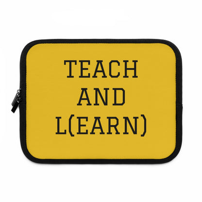 TEACH AND L(EARN) Laptop Sleeve (Yellow) - EDU HUSTLE