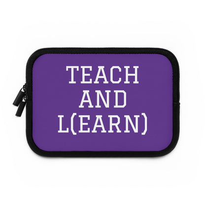 TEACH AND L(EARN) Laptop Sleeve (Purple) - EDU HUSTLE